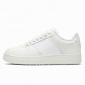 White Low-Top Designer Sneakers