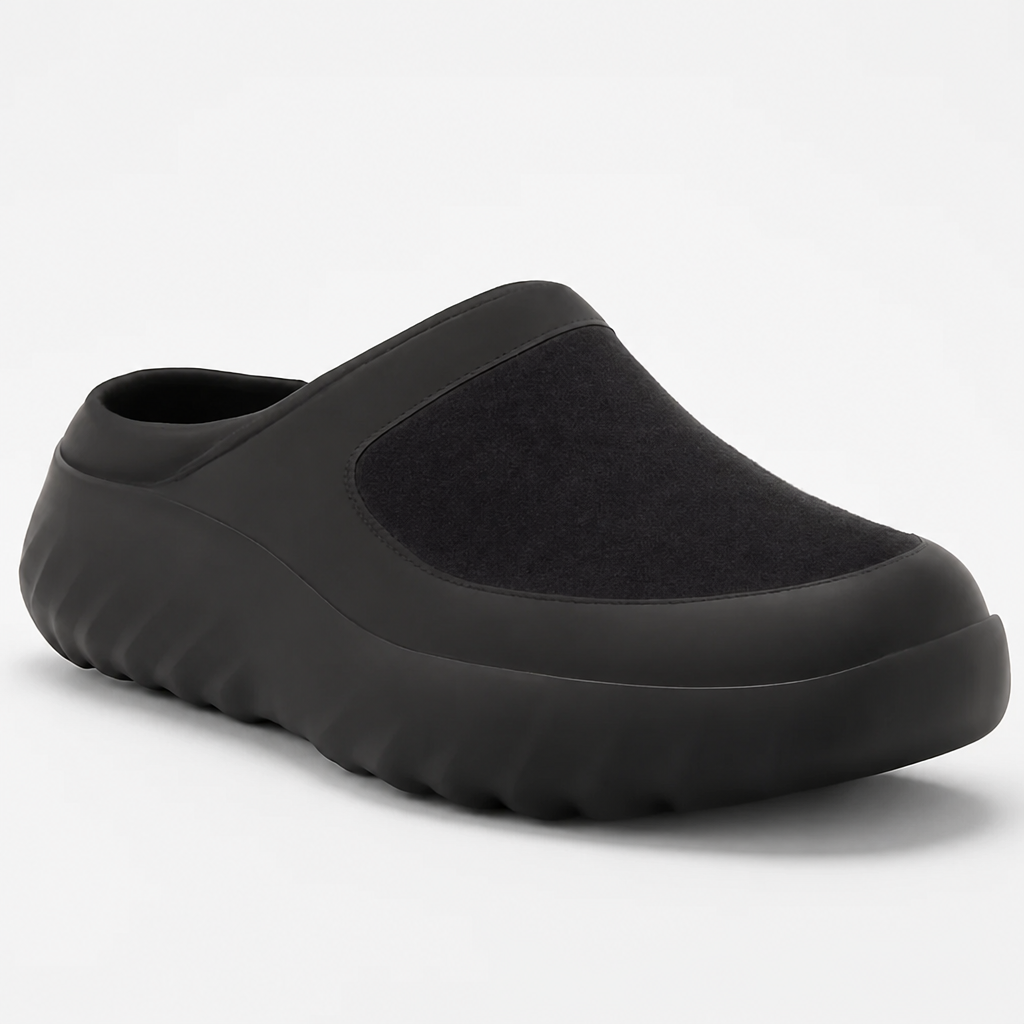 Black Slip-On Comfort Slides