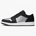 Black Metallic Silver Low Sneakers