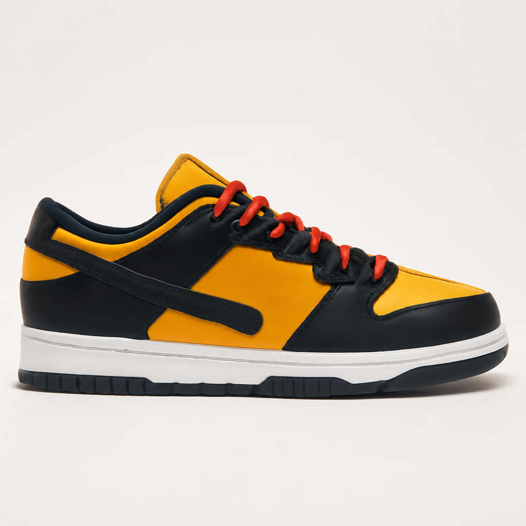 Off White and Gold Low Top Sneakers