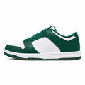 Green and White Low-Top Sneakers