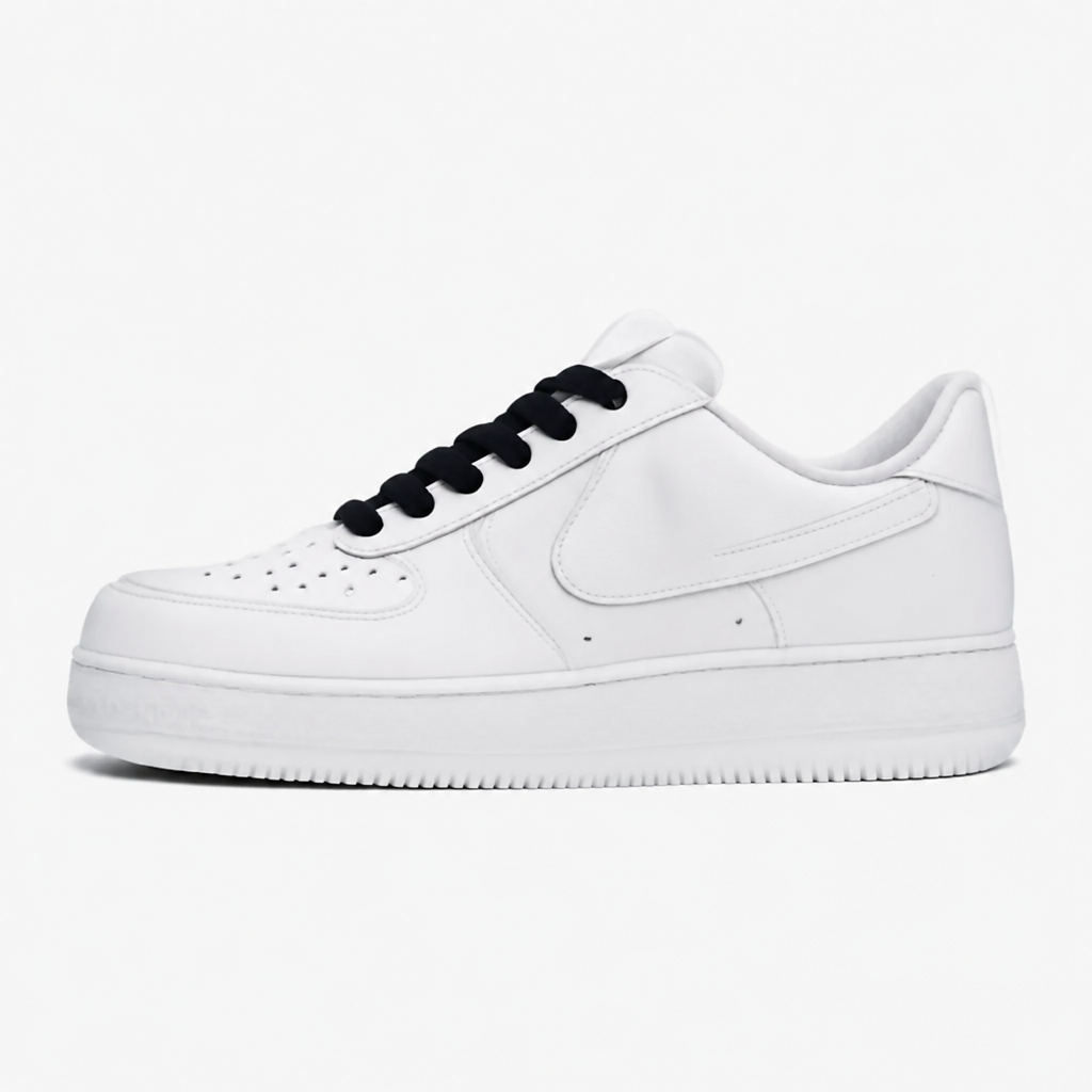 White Leather Low-Top Sneakers