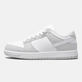 Cream White and Light Grey Low-Top Sneakers