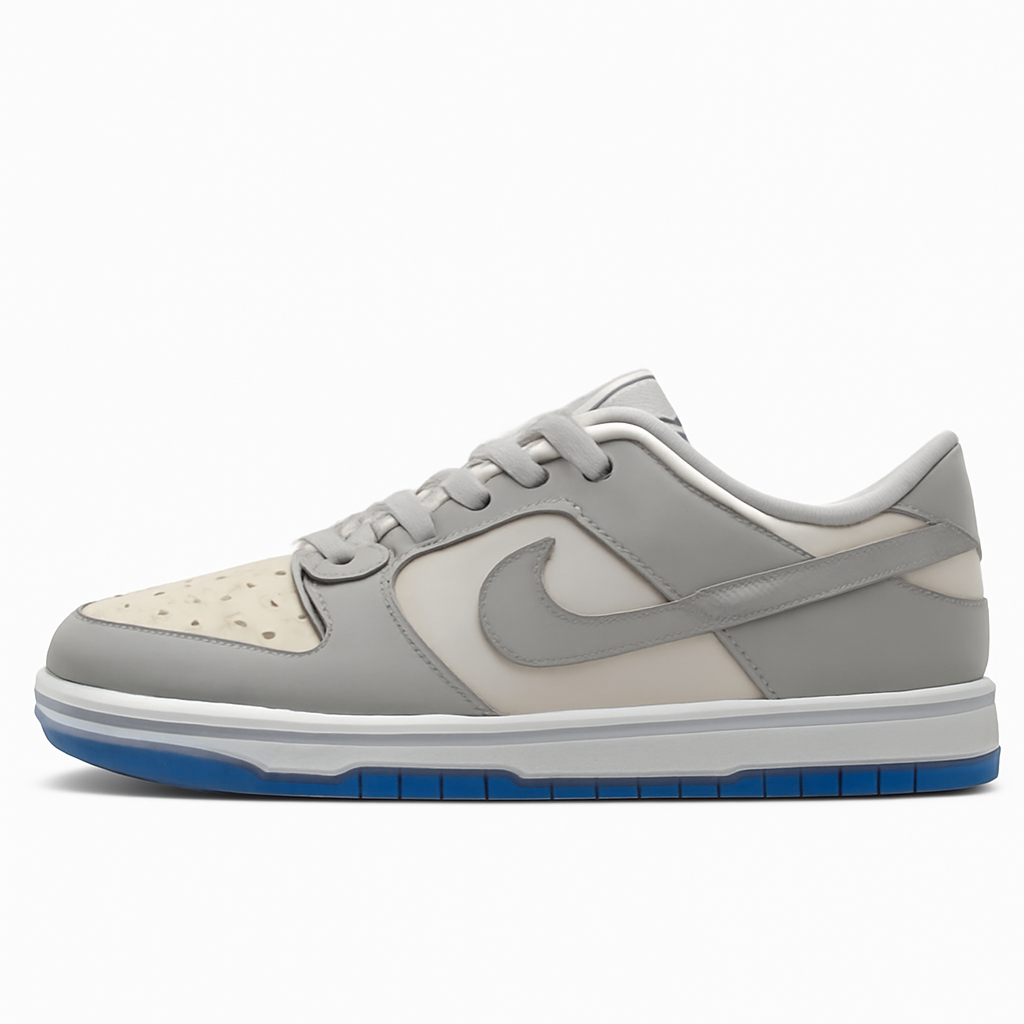 White Grey Low Top Sneakers