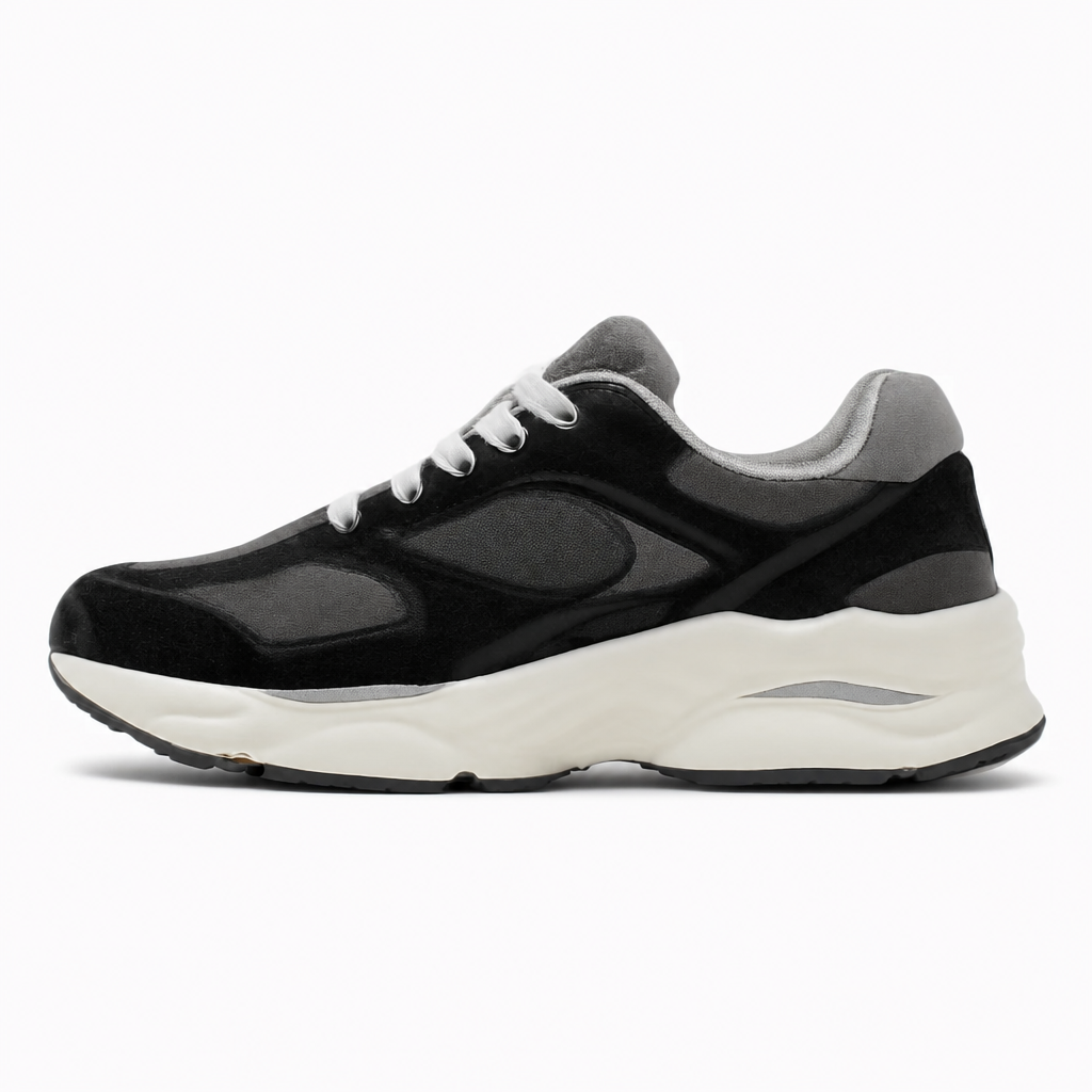 Navy Mesh Running Sneakers
